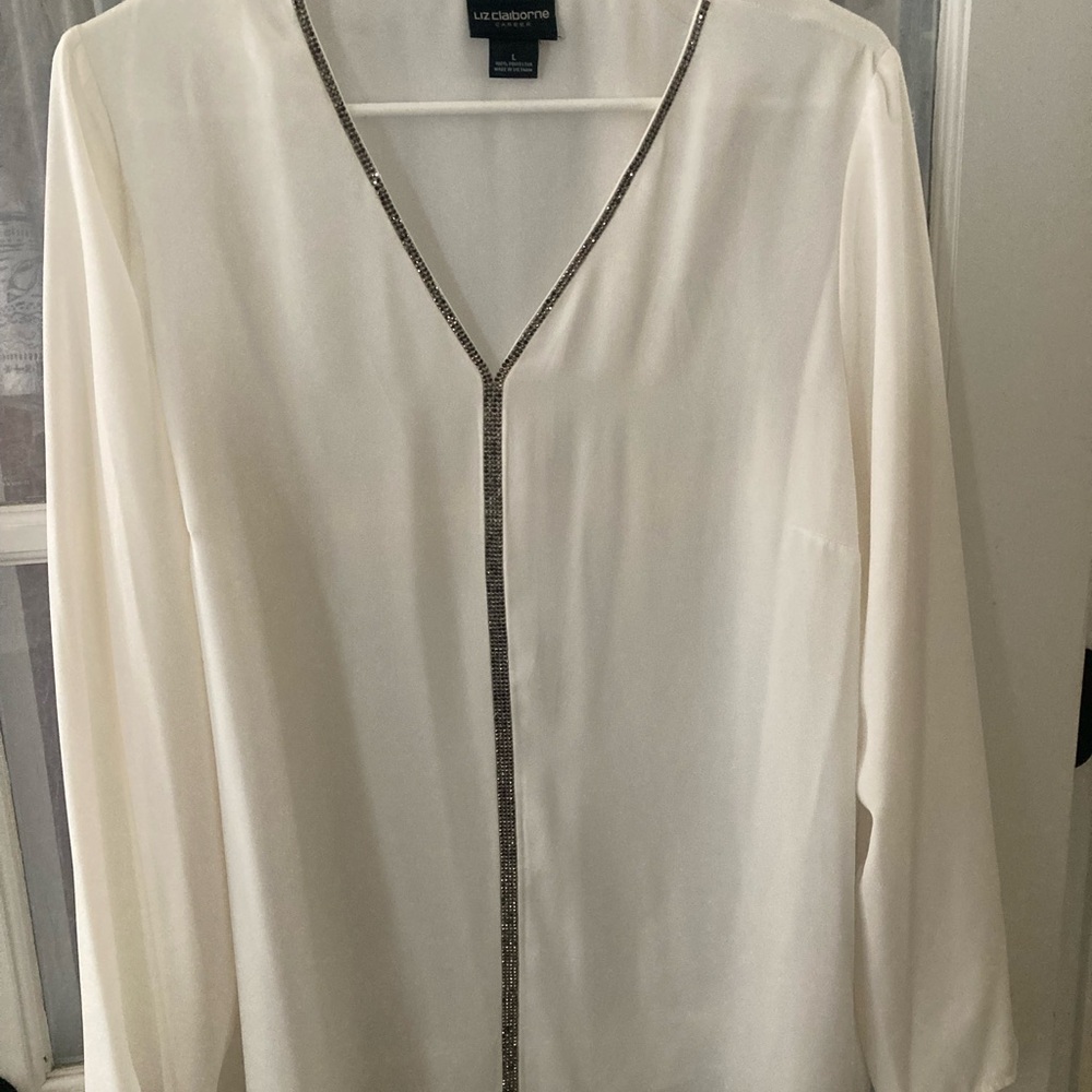 Liz Claiborne Women's Cream Blouse